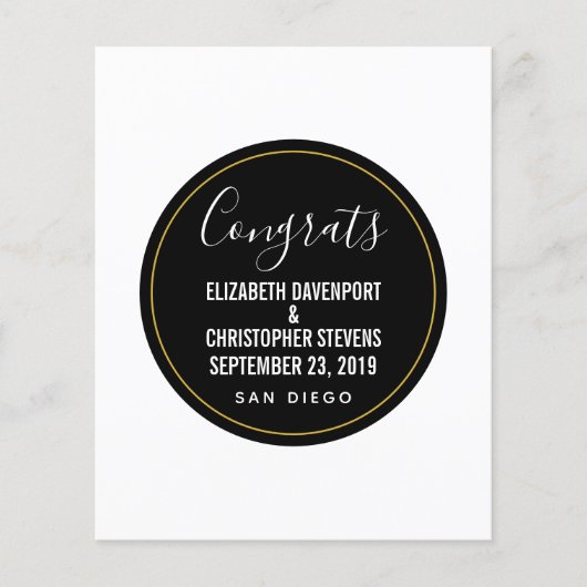 Sjabloon WEDING CONGRATS (Voorkant)