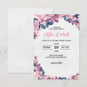 SJABLOON WEDING INVITATIES ONLINE ELEGANTE STROOM (Voorkant / Achterkant)