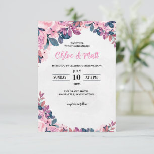 SJABLOON WEDING INVITATIES ONLINE ELEGANTE STROOM