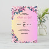 SJABLOON WEDING INVITATIES ONLINE ELEGANTE STROOM KAART (Staand voorkant)
