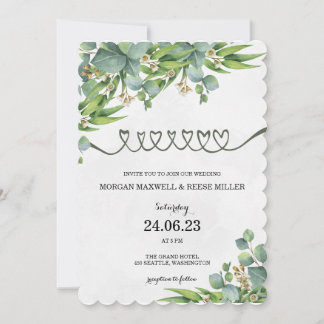 SJABLOON WEDING INVITATIES ONLINE GROENE LEZEN KAART