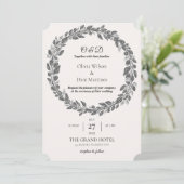 SJABLOON WEDING INVITATIES ONLINE Monogram Kaart (Staand voorkant)