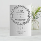 SJABLOON WEDING INVITATIES ONLINE Monogram Kaart (Staand voorkant)