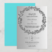 SJABLOON WEDING INVITATIES ONLINE Monogram Kaart (Voorkant / Achterkant)