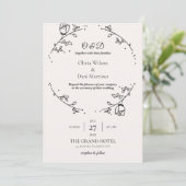 SJABLOON WEDING INVITATIES ONLINE rosary Kaart (Staand voorkant)