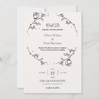 SJABLOON WEDING INVITATIES ONLINE rosary Kaart
