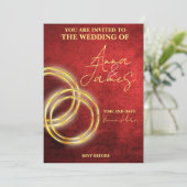 Sjabloon WEDING INVITATION DESIGN Kaart (Staand voorkant)