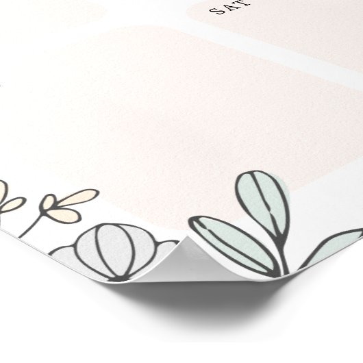 Sjabloon weekplanning poster (Hoek)