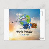 Sjabloon wereldreiziger briefkaart (Achterkant)