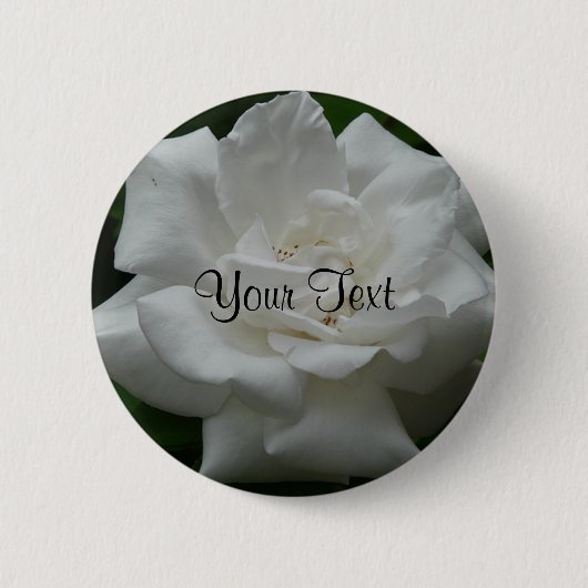 Sjabloon White Rose Ronde Button 5,7 Cm (Voorkant)
