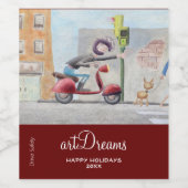 Sjabloon wijnflesje wijn etiket (Enkel label)