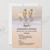 Sjabloon winterpaard Bachelorette Weekend Program Kaart (Voorkant)