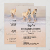 Sjabloon winterpaard Bachelorette Weekend Program Kaart (Voorkant / Achterkant)