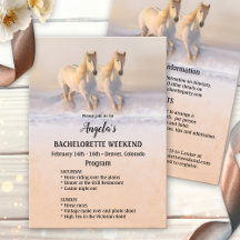 Sjabloon winterpaard Bachelorette Weekend Program