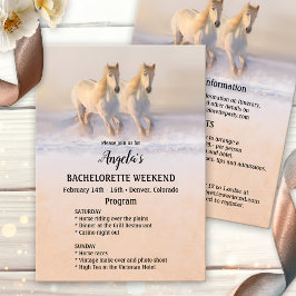 Sjabloon winterpaard Bachelorette Weekend Program Kaart