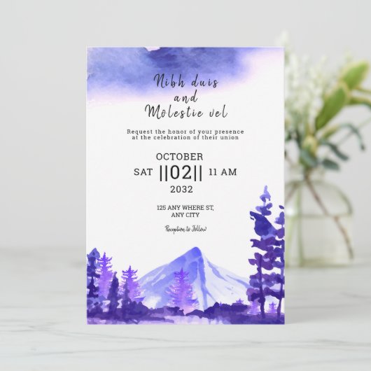 Sjabloon winterweddenschappen kaart (Staand voorkant)