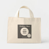 Sjabloon wit bloemlint door Kenneth Yoncich Mini Tote Bag (Voorkant)