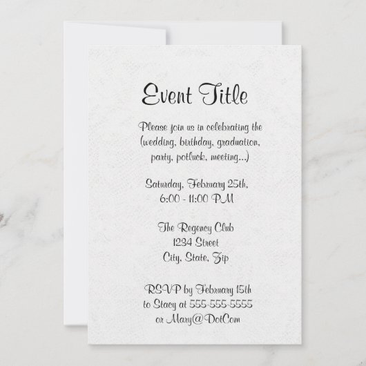 Sjabloon - witte achtergrond kaart (Voorkant)