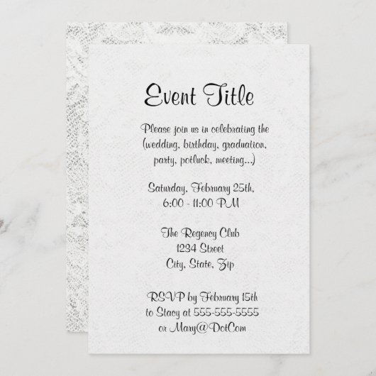 Sjabloon - witte achtergrond kaart (Voorkant / Achterkant)