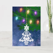 Sjabloon witte bomen Ornament  lichten (Voorkant)