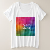 Sjabloon Witte kleur Afbeelding uploaden Grote Maat T-shirt (Design voorkant)