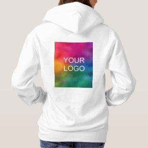 Sjabloon Witte kleuren voor zakelijke Logo uploade Hoodie