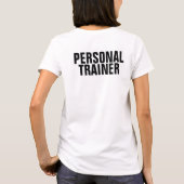 Sjabloon Womens Gym Fitness Personal Trainer T-shirt (Achterkant)