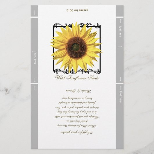 Sjabloon zaadpakket (Voorkant)