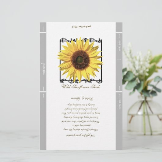 Sjabloon zaadpakket (Staand voorkant)