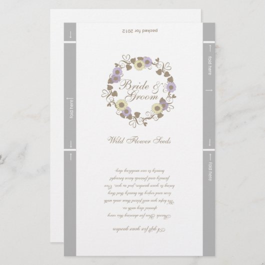 Sjabloon zaadpakket (Voorkant / Achterkant)