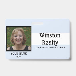 Sjabloon zakelijk identiteitsbewijs met foto badge