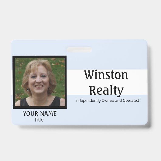 Sjabloon zakelijk identiteitsbewijs met foto badge (Voorzijde)