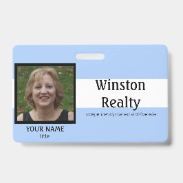 Sjabloon zakelijk identiteitsbewijs met foto badge