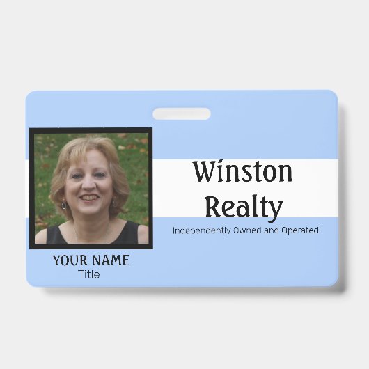 Sjabloon zakelijk identiteitsbewijs met foto badge (Voorzijde)