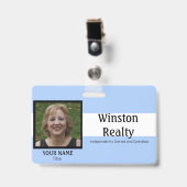 Sjabloon zakelijk identiteitsbewijs met foto badge (Voorzijde met clip)