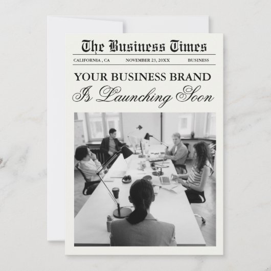 Sjabloon Zakelijke Krant,  Krant Kaart (Voorkant)