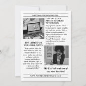 Sjabloon Zakelijke Krant,  Krant Kaart (Achterkant)