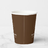 Sjabloon Zakelijke Logo Tekst Bruin Papercup Papieren Bekers (Rechts)