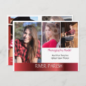 Sjabloon Zed/Comp-kaartmodellen hoofdschot Briefkaart (Voorkant / Achterkant)