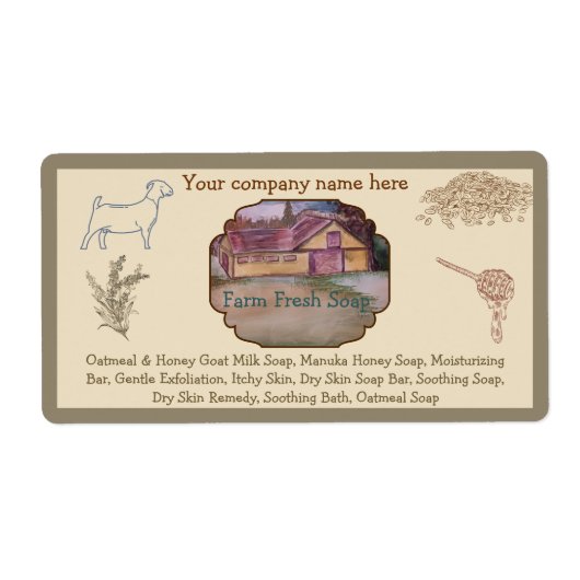 sjabloon zeepetiket etiket (Voorkant)