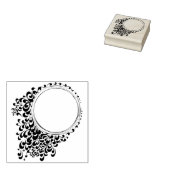 sjabloon zet jouw naam bloem wijnstok cirkel rubberstempel (Gestempeld)