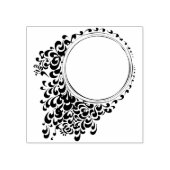 sjabloon zet jouw naam bloem wijnstok cirkel rubberstempel (Afrduk)