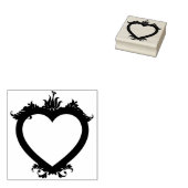 sjabloon zet jouw naam floral hart kunststempel rubberstempel (Gestempeld)