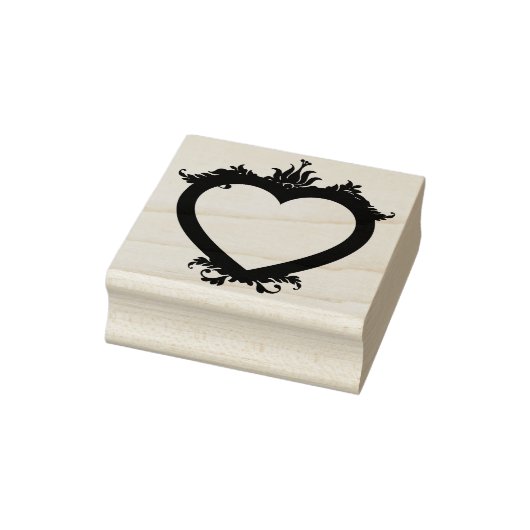 sjabloon zet jouw naam floral hart kunststempel rubberstempel (Stempel)