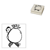 sjabloon zet jouw naam geld tassen rubberstempel (Gestempeld)