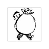 sjabloon zet jouw naam geld tassen rubberstempel (Afrduk)