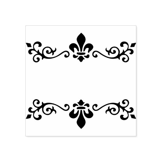 sjabloon zet jouw naam sierbloemen rand rubberstempel (Afrduk)