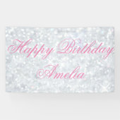 sjabloon,zilver,glitter,glanm,faux,prettige feestd spandoek (Horizontaal)