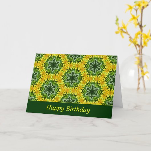 Sjabloon zomervorst - Birthday (Gele Bloem)