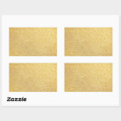 Sjabloon zonder tekst Moderne goudglitter Rechthoekige Sticker (Vel)